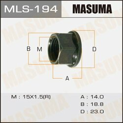 Гайка амортизатора 15x1.5(R) под ключ 19 открытая