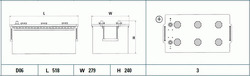 Аккумулятор powerpro 235ah 1300a + слева 518/279/240 b0