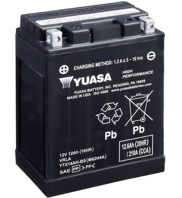 YTX14AHBS_Мотоциклетная аккумуляторная батарея Yuasa High Performance MF VRLA YTX14AH-BS(C