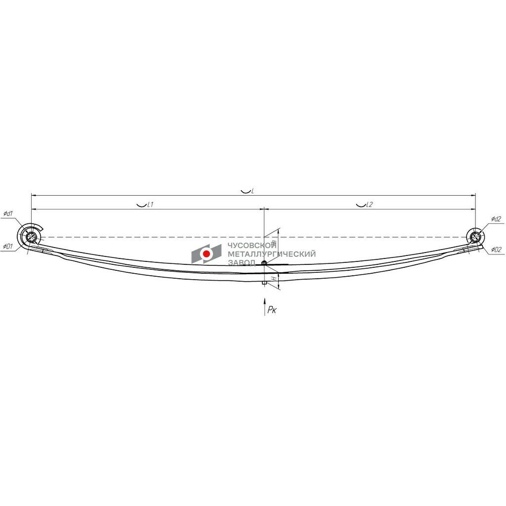 Рессора ЧМЗ / Volvo передняя 1003202VV-2902012-01-10