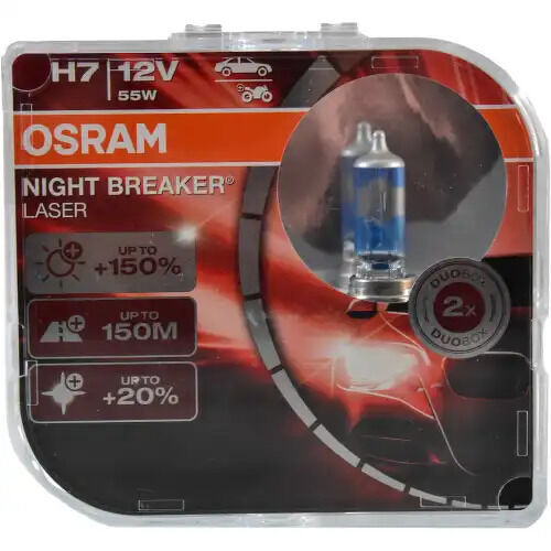 Лампа галогенная H7 12 V 55 W (PX26d) Night Breaker Laser +150% (2шт.)