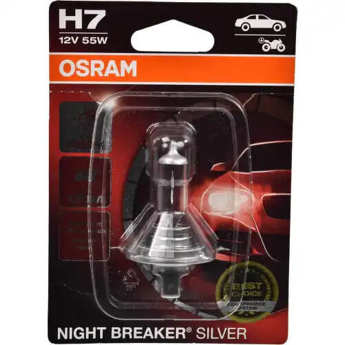 64210NBS-01B_лампа NIGHT BREAKER SILVER! 1шт. (H7) 12V 55W PX26d +100% света