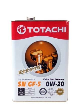 Моторное масло TOTACHI Extra Fuel Fully Synthetic SN SAE 0W-20 (4л)