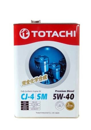 Моторное масло TOTACHI Premium Diesel Fully Synthetic CJ-4/SM SAE 5W-40 (4л)