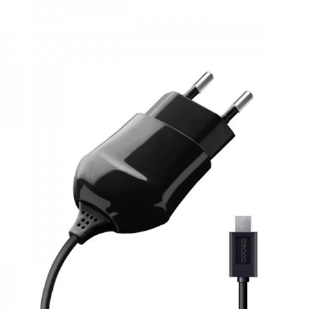 СЗУ micro USB для цифровых устройств, 1A, черный, Deppa, 23120