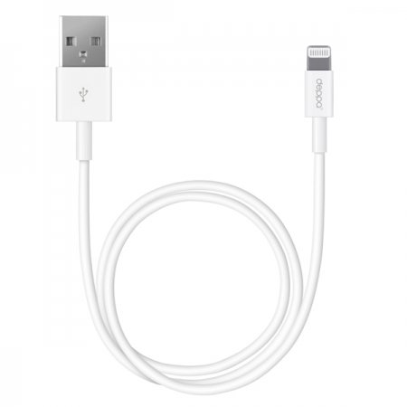Дата-кабель USB 8-pin для Apple, 1,2м белый, DEPPA, 72114