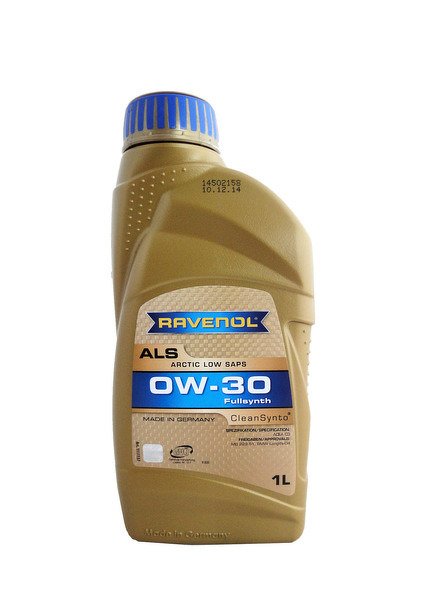 Моторное масло RAVENOL Arctic Low SAPS ALS, 0W-30, 1 л, 4014835797710