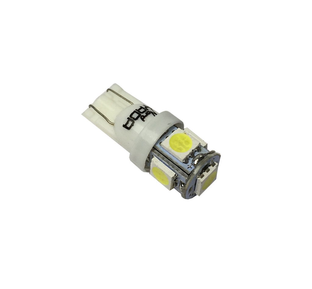 СВЕТОДИОД 12V T10-5 SMD (SIZE 5050) W5W БЕЛЫЙ 0.48W 30LM TM NORD YADA