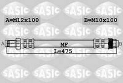 853981_шланг тормозной передний! L=455\ Renault Megane/ Scinic 02>