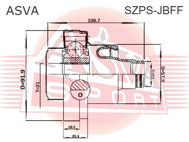 Шрус Переднего Карданного Вала Передний 21x74, ASVA, SZPSJBFF