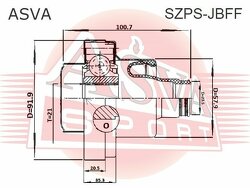 Шрус Переднего Карданного Вала Передний 21x74, ASVA, SZPSJBFF