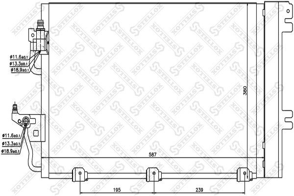 Радиатор конд. Opel Astra 1.4i-1.8i 04>