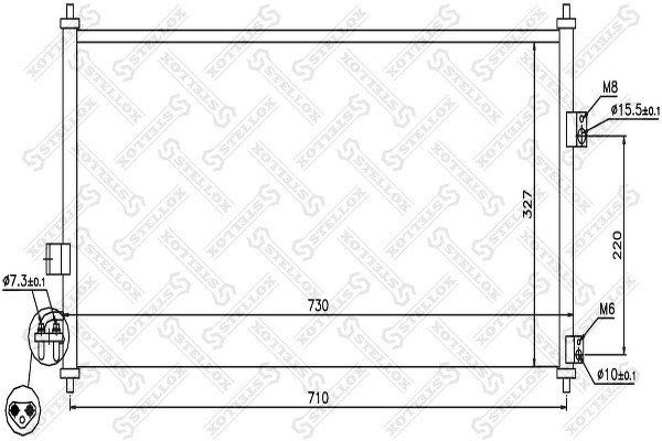 Радиатор кондиционера Nissan Almera 1.8-2.0/2.2Di/dCi 00>