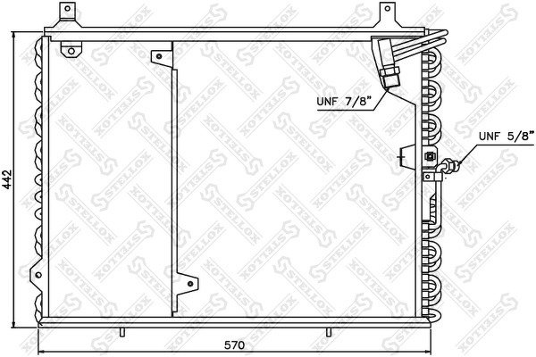 Радиатор кондиционера MB W124 2.0/2.2 92-95