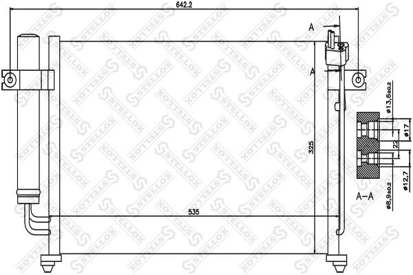 Радиатор кондиционера Hyundai Getz 1.1/1.3/1.6 02>