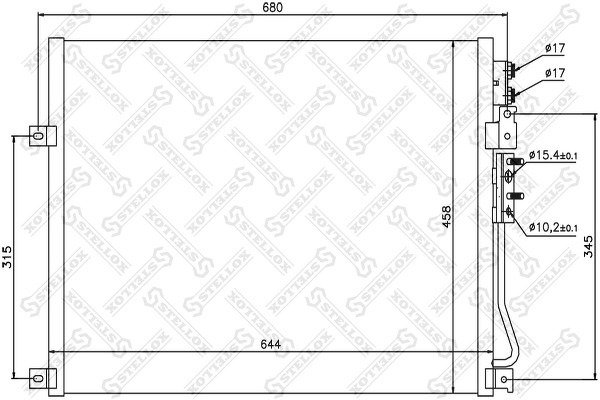 Радиатор кондиционера Jeep Comander, Grand Cherokee 3.7-6.1/3.0CRD 05>