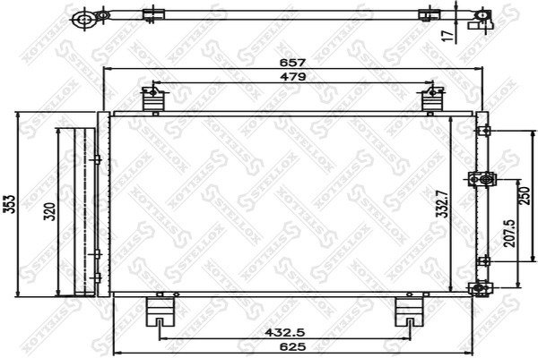 Радиатор кондиционера Lexus IS250 2.5i V6 24V 05>