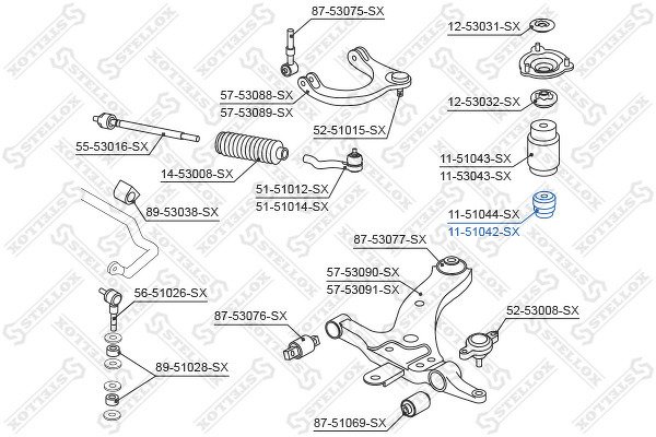 Отбойник амортизатора заднего Hyundai Getz 02>