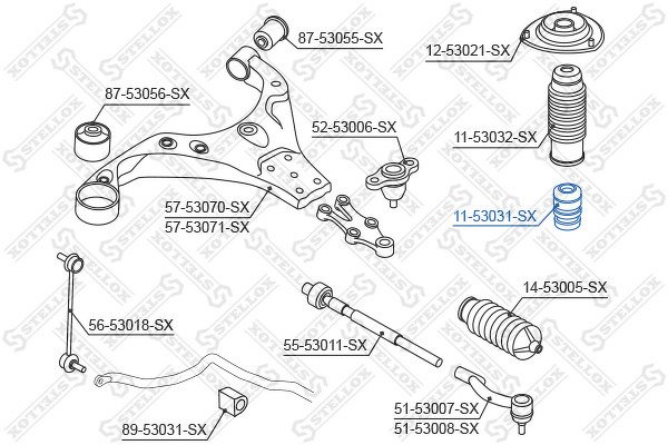 Отбойник амортизатора Hyundai Tucson, KIA Sportage II 04>