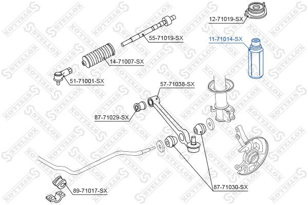 Отбойник-пыльник амортизатора переднего Mazda 121 DB 91-96/121 DA 87-90