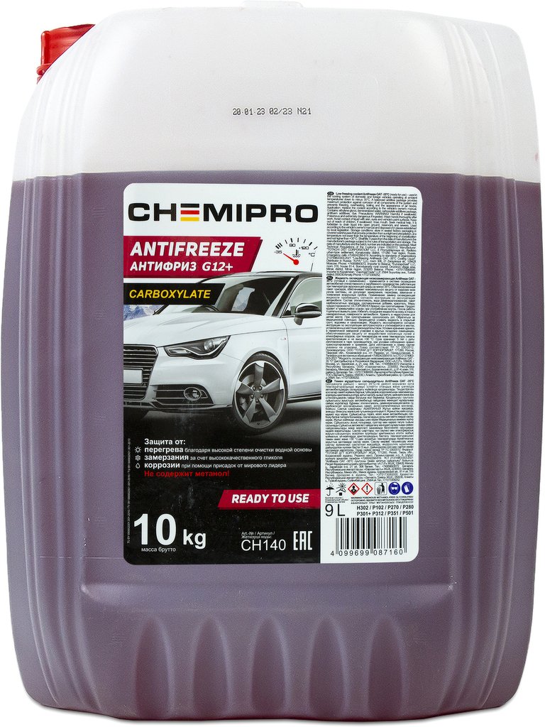 Жидкость охлаждающая Chemipro G12+ готовый 10kg красный