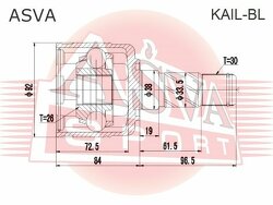 Шрус Внутренний Левый 26x38x30, ASVA, KAILBL