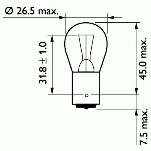 Лампа (p21w) 24v ba15s