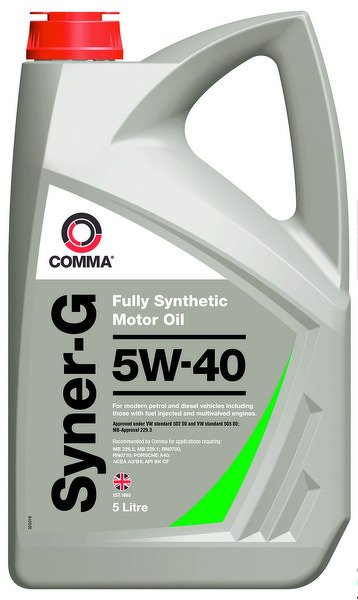 Моторное масло COMMA 5W40 SYNER-G, 5л, SYN5L