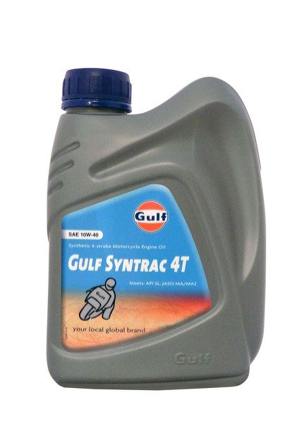 Моторное масло для 4-Такт двигателей GULF Syntrac 4T SAE 10W-40 (1л)