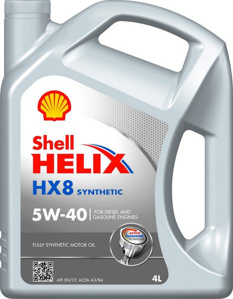 Моторное масло SHELL HELIX HX8 5W40 4L