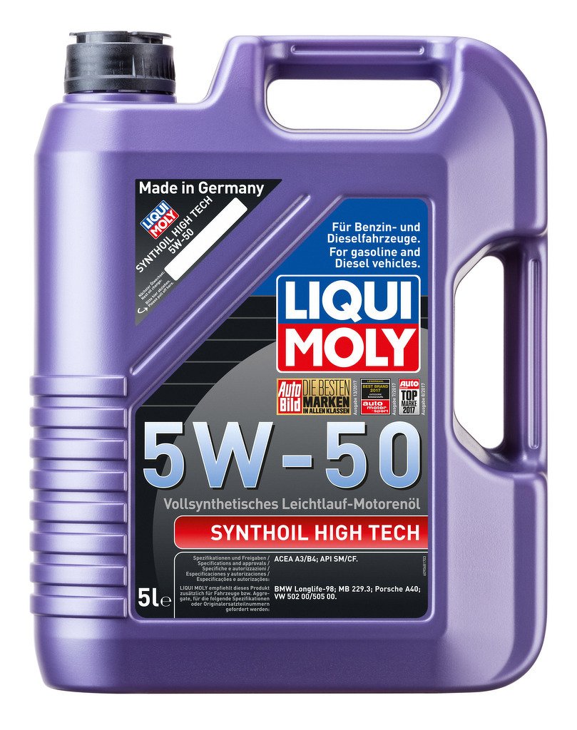 Масло моторное синтетическое Synthoil High Tech 5W-50 CF/SM A3/B4 (5л)