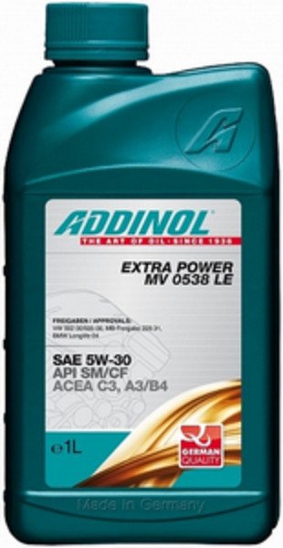 Моторное масло ADDINOL Extra Power MV 0538 LE SAE 5W-30 (1л)