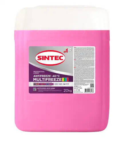 Антифриз, Sintec ANTIFREEZE MULTIFREEZE 20 КГ