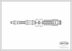 Тормозной шланг передний (470mm)