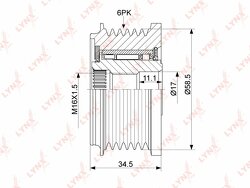 Муфта свободного хода генератора CITROEN Jumper 2.2D 06>, FIAT Ducato 2.2D 06>, FORD Transit 2.2D 06>