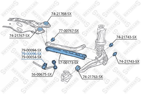 Втулка стабилизатора заднего Opel Vectra 1.8-2.5 95-02