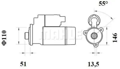 MS 759_стартер! 24V 5.5KW 12 зубьев \DAF CF85IV/XF105