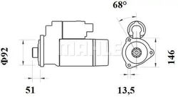 стартер 24V 5.5KW 12 зубьев CW RVI, VOLVO