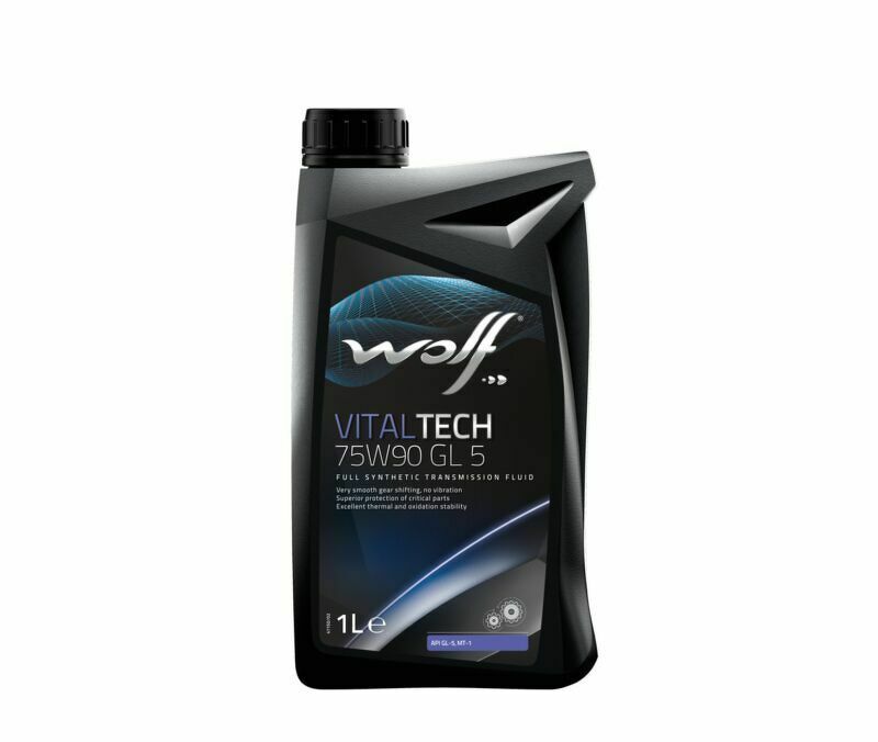 МАСЛО ТРАНСМИССИОННОЕ WOLF VITALTECH 75W90 GL5 1Л