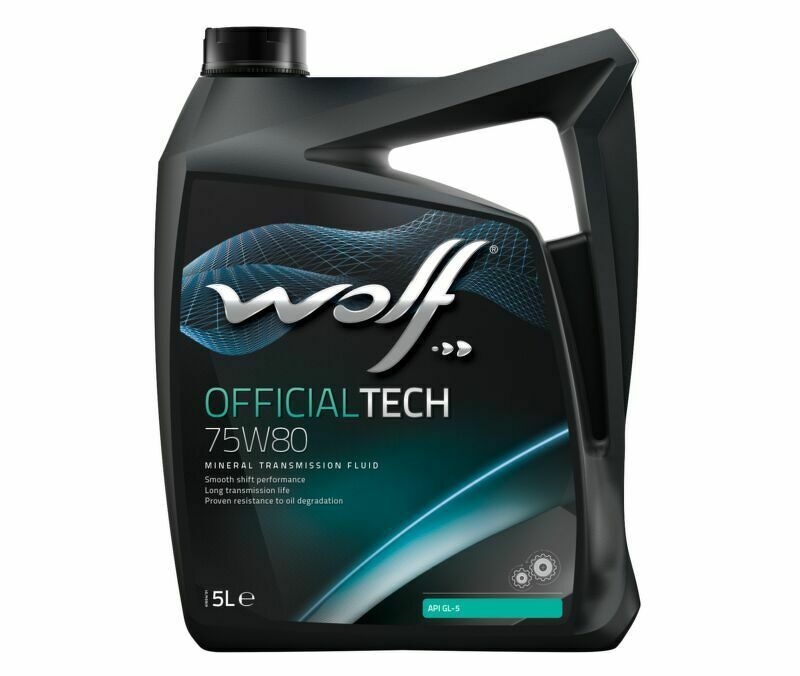 8339059_Масло трансмиссионное WOLF OFFICIALTECH 75W80 5 л