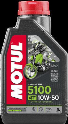 Motul 10w-50 5100 4t (1l) jaso ma2_масло моторное для мотоциклов api: sm, technosynthese