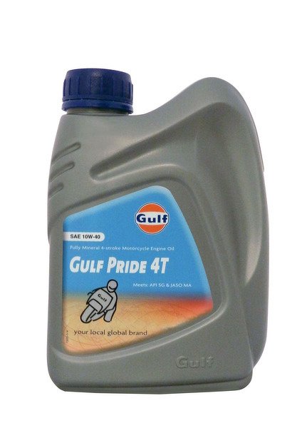 Моторное масло для 4-Такт двигателей GULF Pride 4T SAE 10W-40 (1л)