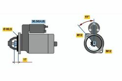 Стартер 12V 1.1KW