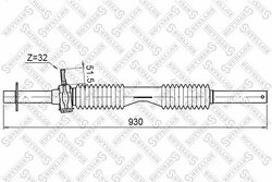 Рейка рулевая механическая без рулевых тяг, 443419063B Audi 100/200 all <89