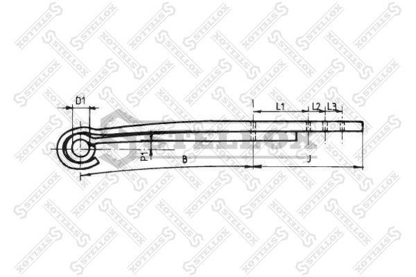 Полурессора 2/40x80x89 550+340/230/80 с круглым пальцем Kassbohrer