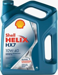 SHELL 10W-40 (4L) Helix HX7_масло моторноеAPI SN+SN, ACEA A3B3B4, MB 229.3, VW 501.01505.00