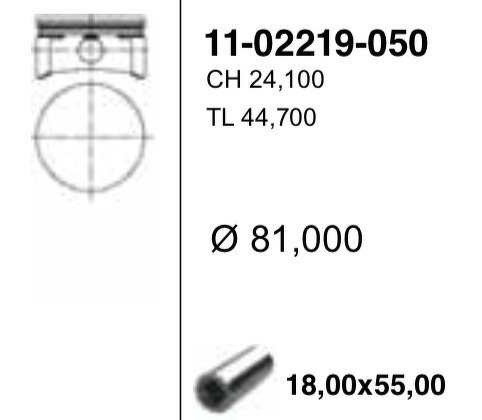 Поршень двс opel vectra 1.8 16v x18xe =80.5 1.2x1.2x2 +0.50 98>