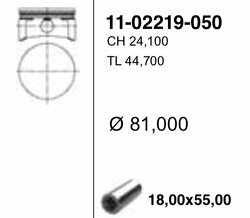 Поршень двс opel vectra 1.8 16v x18xe =80.5 1.2x1.2x2 +0.50 98>