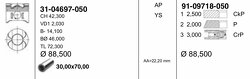 Поршень двс с кольцами mb 2.2/2.7/3.2cdi om646/647/648 =88 2.5x2x3 +0.50 02