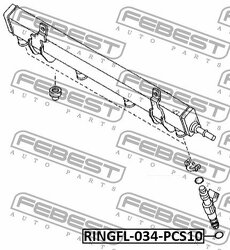 RINGFL-034-PCS10_кольца уплотн. топливной форсунки!10шт\Audi Q5 08-17,Mitsubishi Lancer 07-17